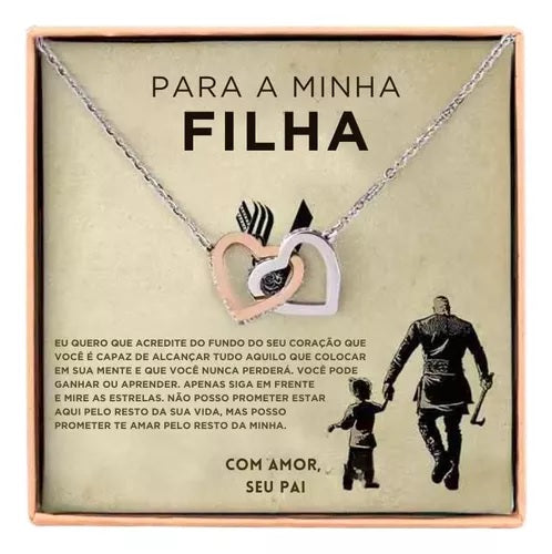 Colar E Cartão Para Filha Colar Amor De Pai Viking