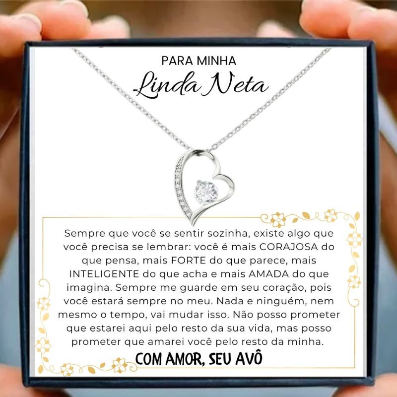 Presente Para Neta Colar Amor De Vô Amor De Vó Com Mensagem