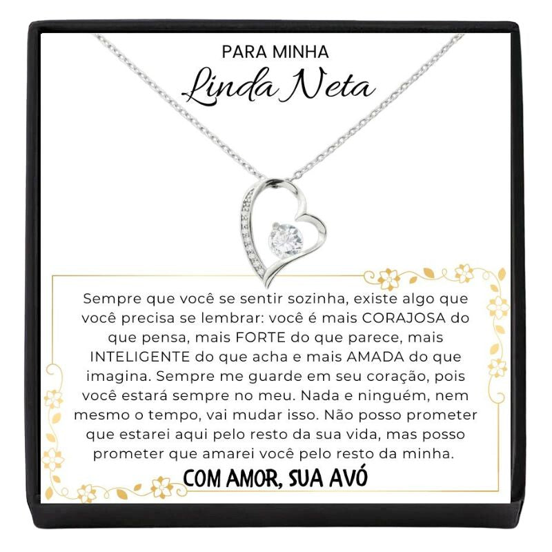 Presente Para Neta Colar Amor De Vô Amor De Vó Com Mensagem