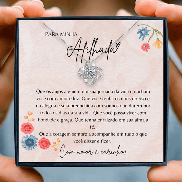 Colar Presente Para Afilhada Com Cartão De Homenagem