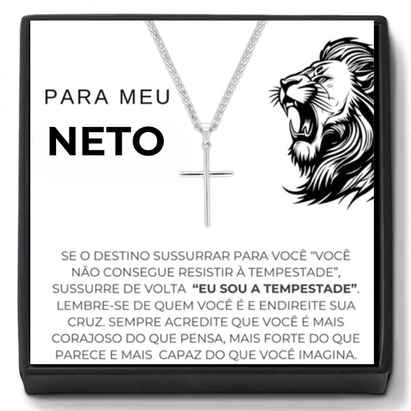 Colar Presente Para Meu Neto Com Mensagem E Caixa