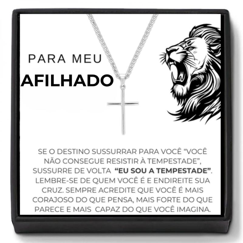 Colar Presente Para Meu Afilhado Com Mensagem E Caixa