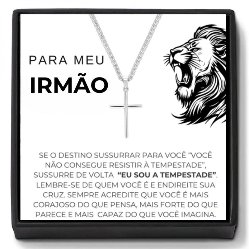 Colar Presente Para Meu Irmão Com Mensagem E Caixa