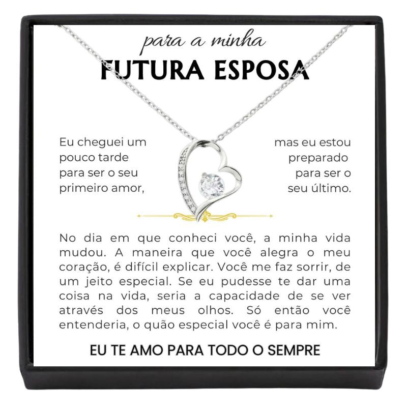 Presente Para A Minha Noiva Futura Esposa Colar Com Caixa e Cartão