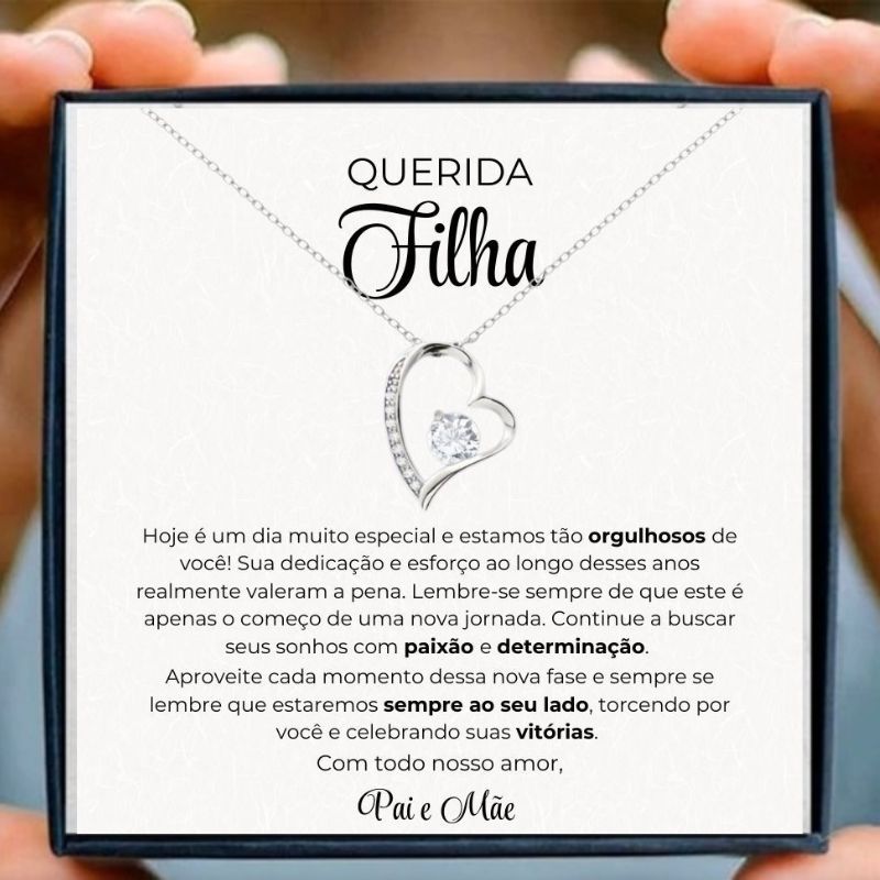 Presente De Formatura Para Filha Colar Com Mensagem Significativa