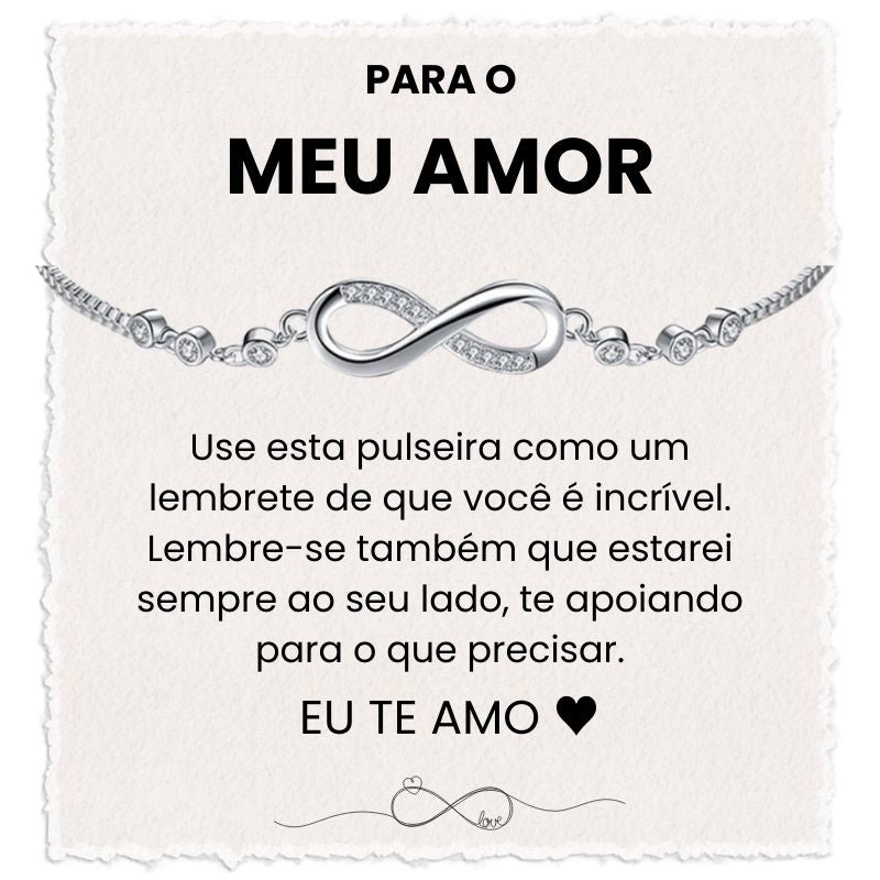 Pulseira Presente Meu Amor Infinito Com Mensagem