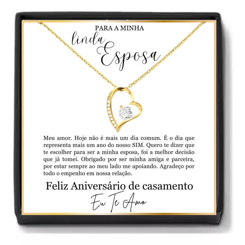 Colar Presente Minha Esposa Aniversário De Casamento