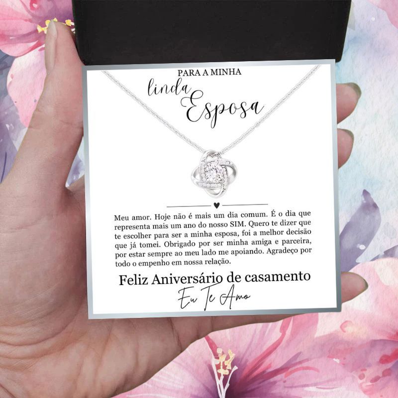 Colar Presente Esposa Aniversário De Casamento Elos