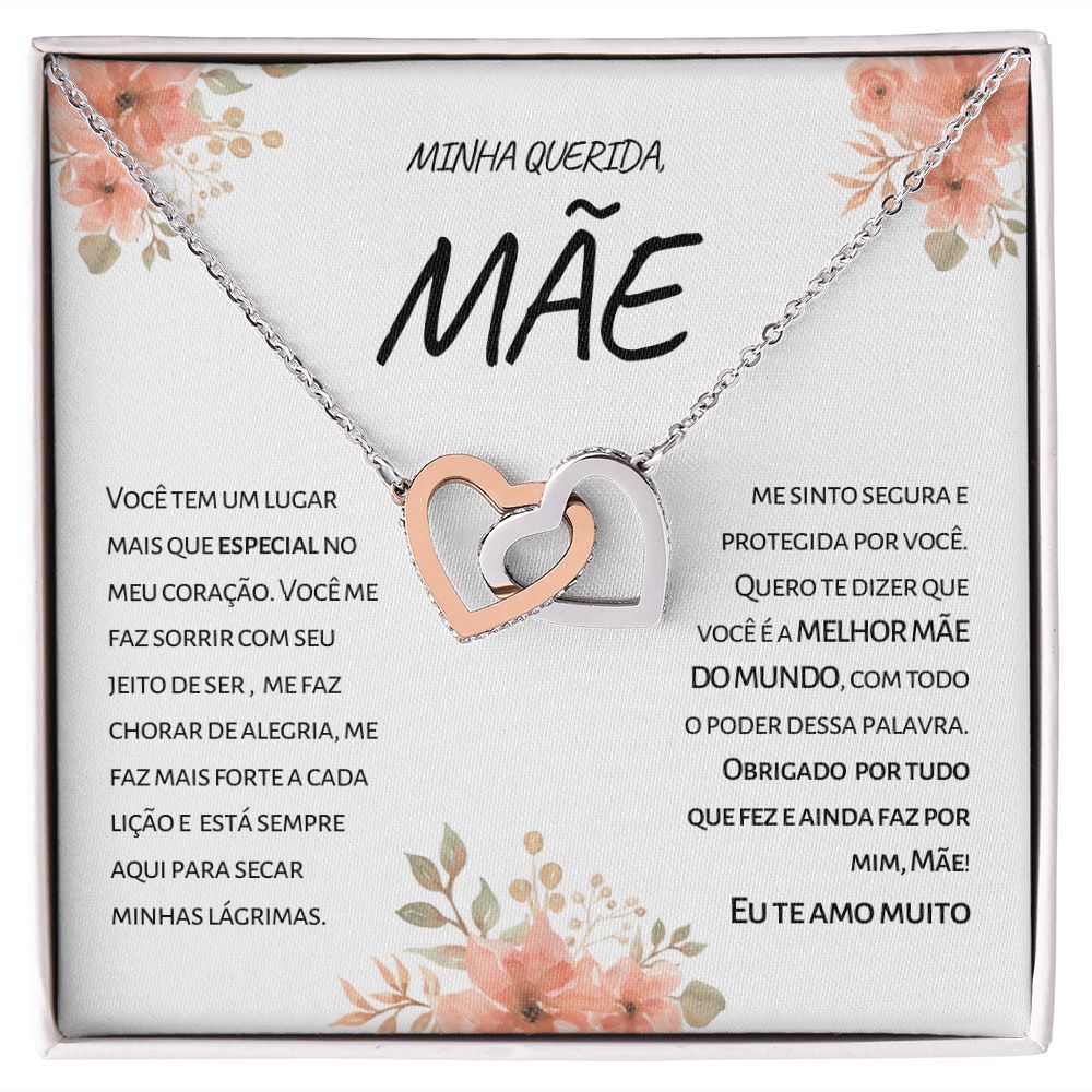 Presente Para Mãe Colar Corações Com Mensagem E Caixa